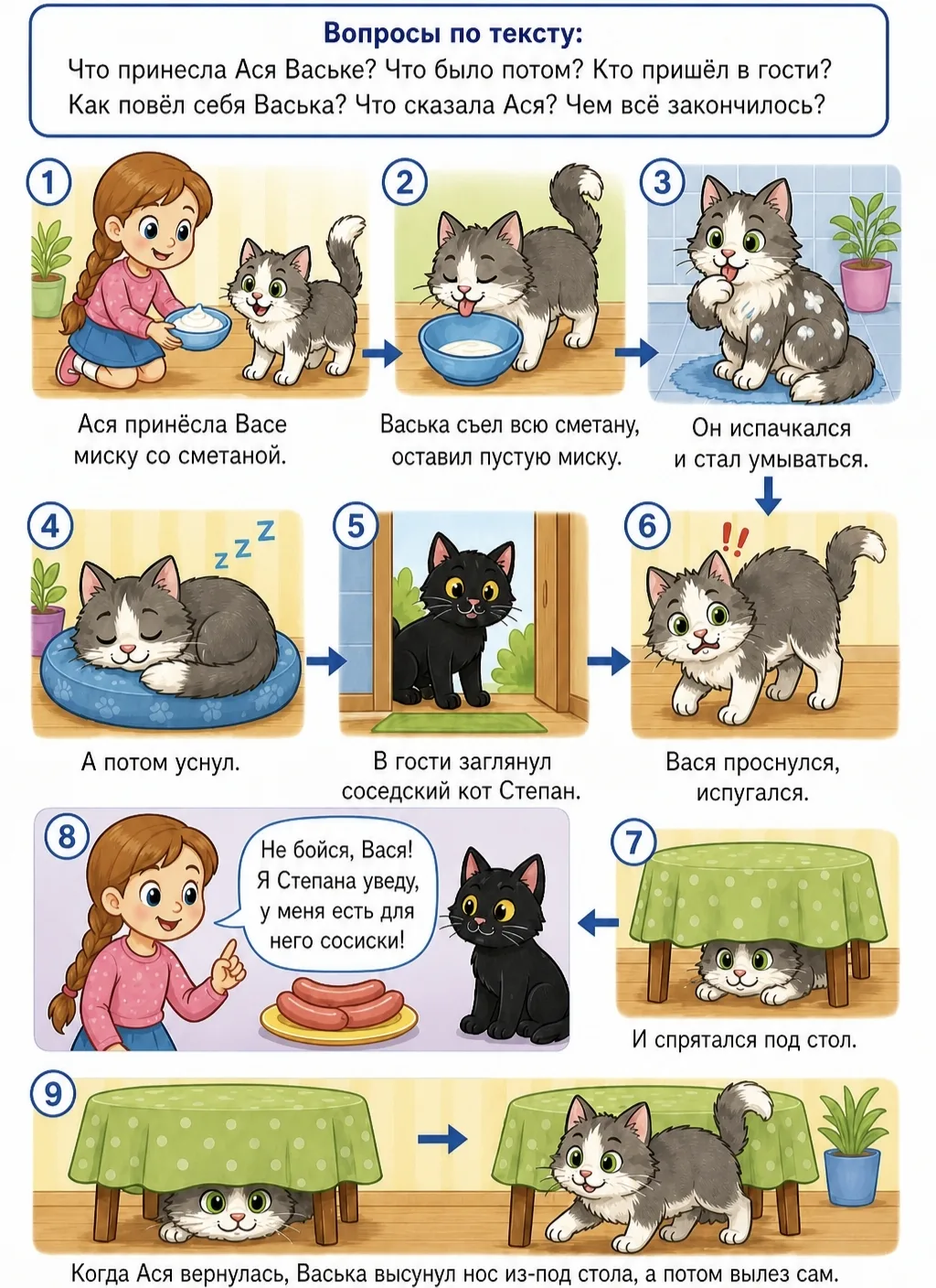 Учимся пересказывать текст