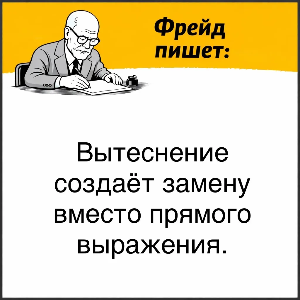 Фрейд считал, что психика редко просто отказывается от того, что для неё важно.

Поэтому то, что нел