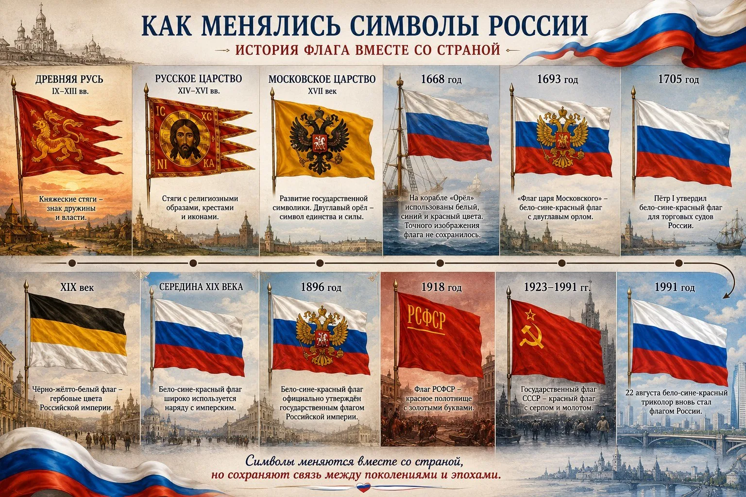 🇷🇺 22 августа — День Государственного флага Российской Федерации