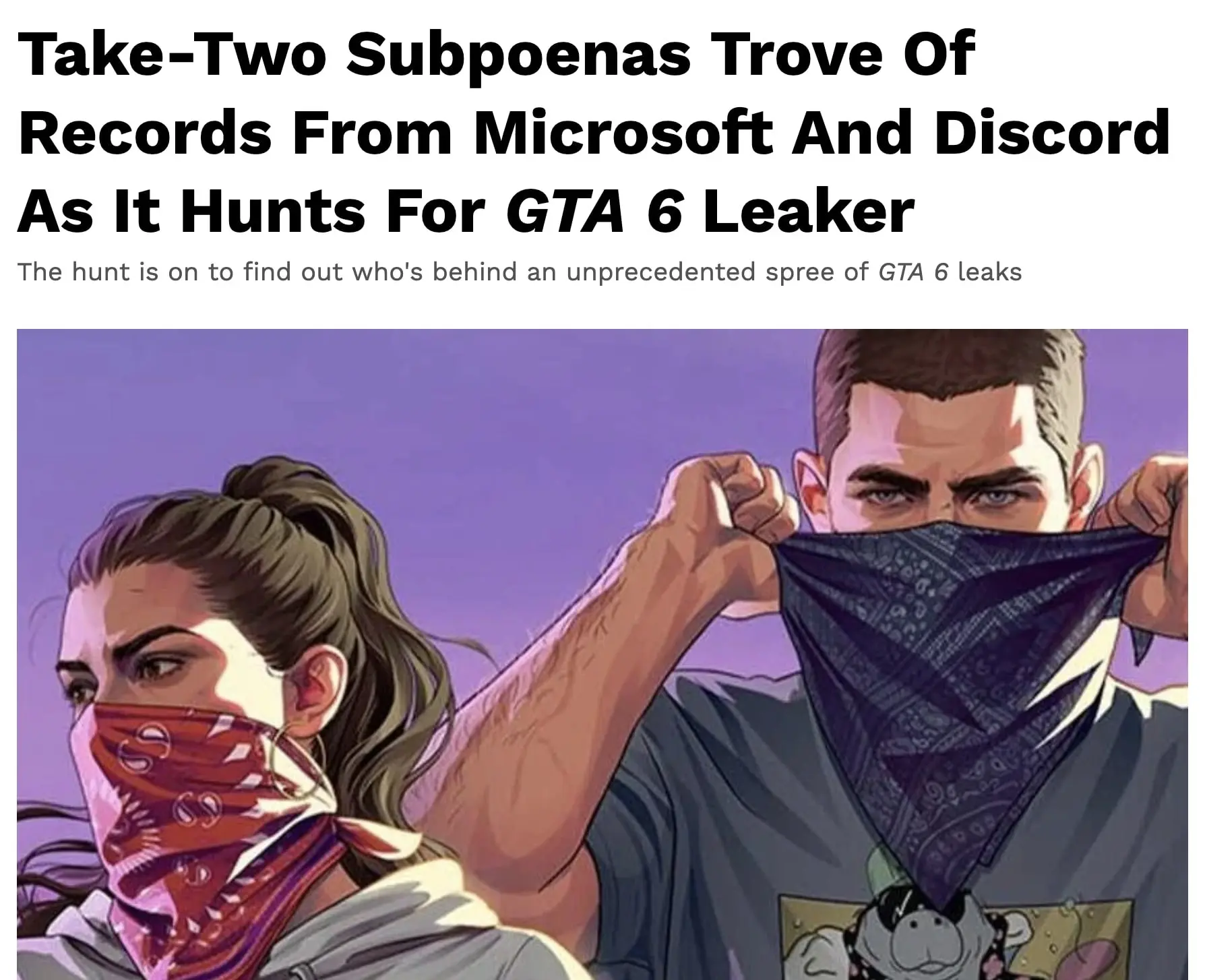 Take-Two объявила охоту на хакеров Cyberleek — издатель через суд требует выдать всю их...