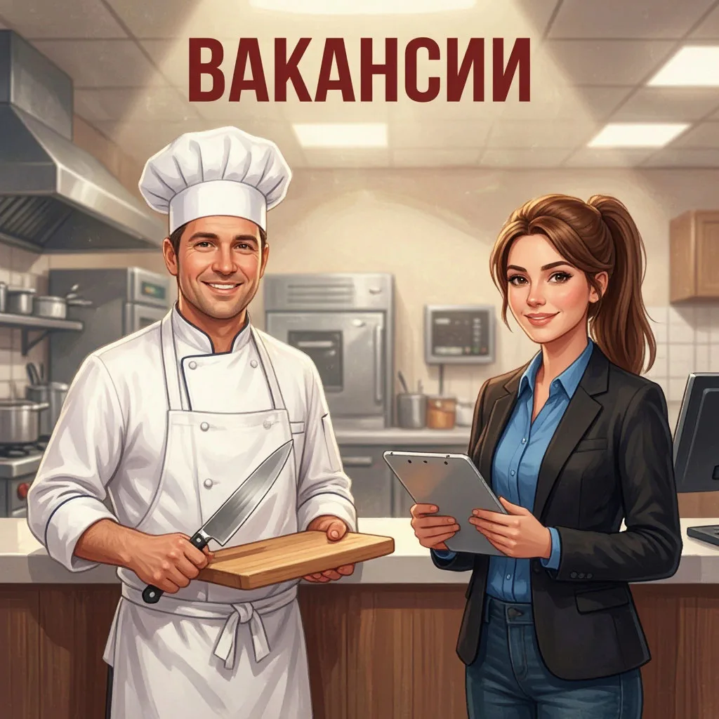 Вакансии в столовой (Промышленная 123А):