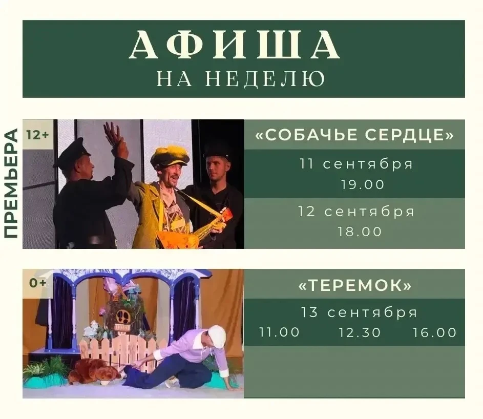 🎭 Выбираем спектакль в «Скоморохе»