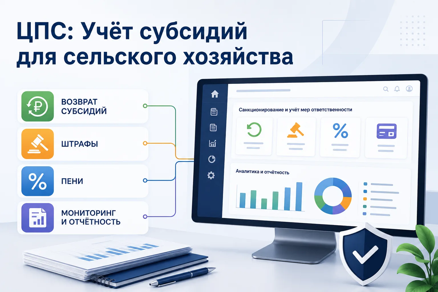 Учёт возвратов, штрафов и пеней по субсидиям АПК

📌 Региональным органам власти важно вести не толь