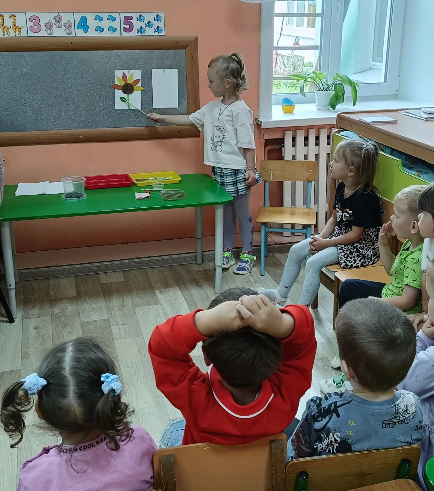 🌻Наш подсолнух, словно солнце.