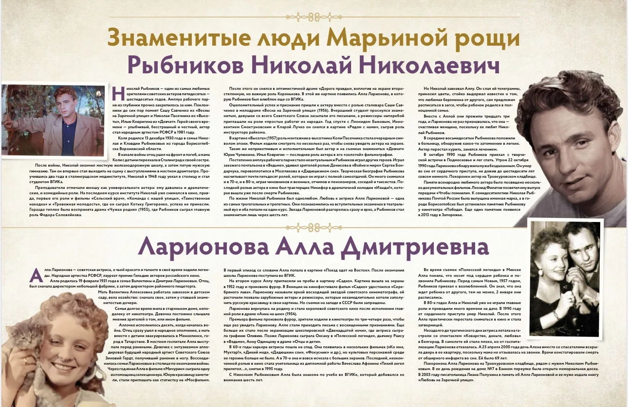 🎬 Алла Ларионова — звезда советского кино, чья жизнь тесно связана с Марьиной рощей