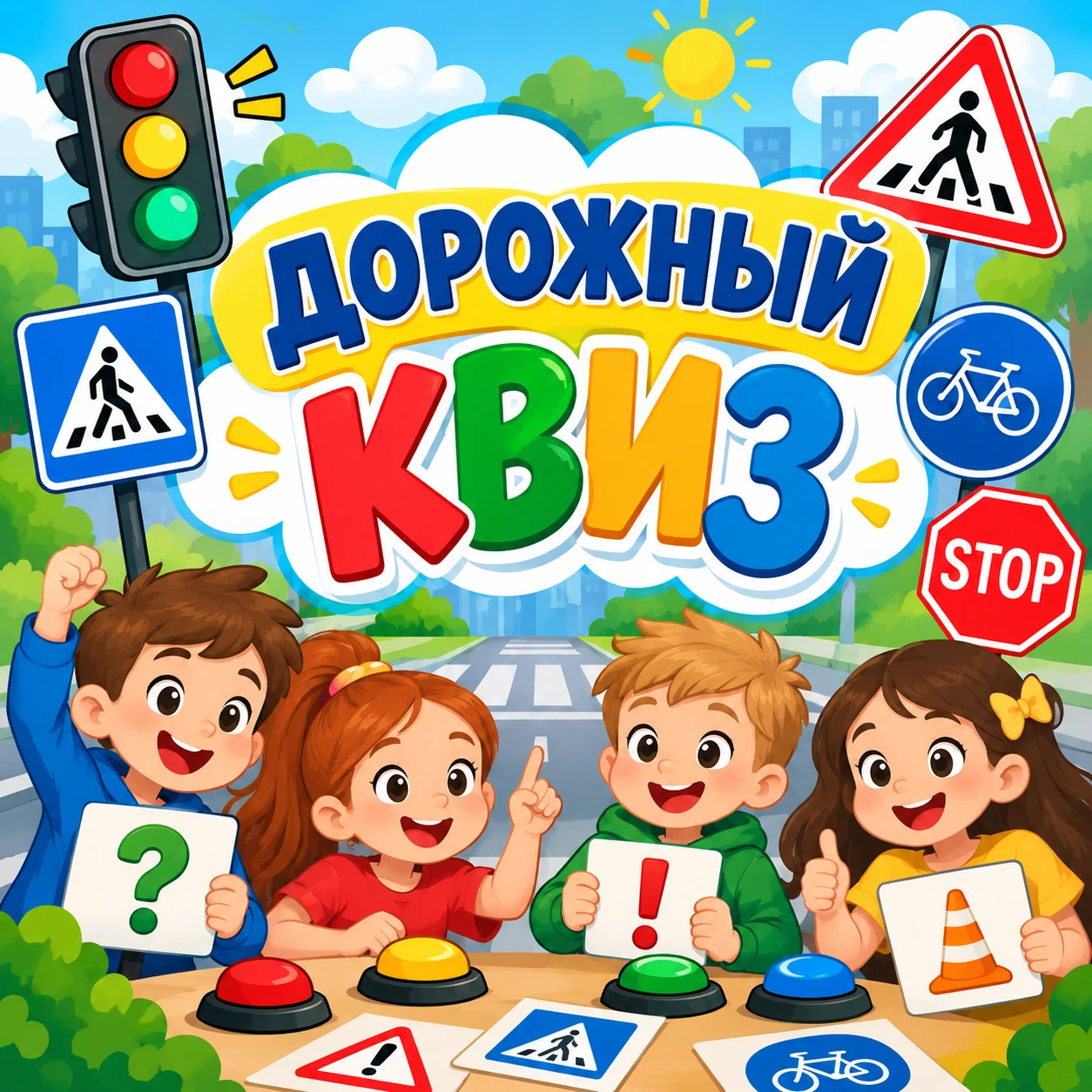 🚦 ДОРОЖНЫЙ КВИЗ: ЗНАЕМ ПРАВИЛА НА ОТЛИЧНО!