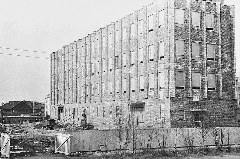 1971 г. Строительство здания АТС на ул. Пушкинской