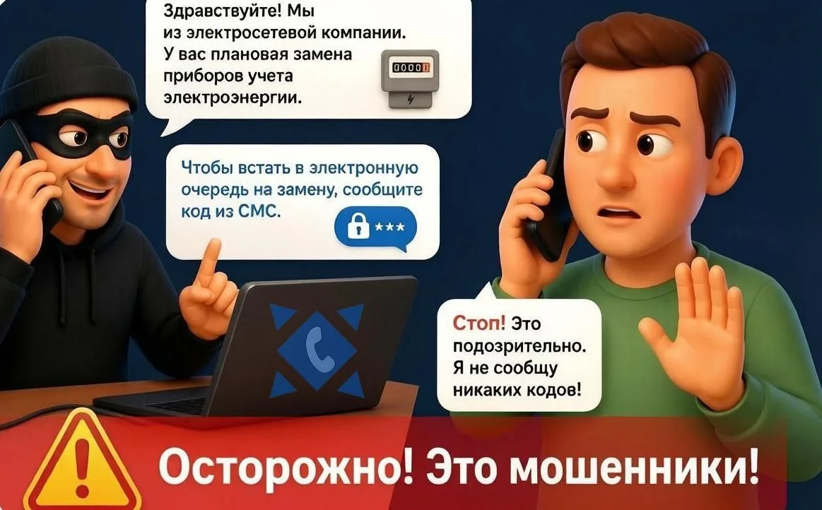 🛡 Мошенники под видом энергетиков: новая схема в Республике Хакасии