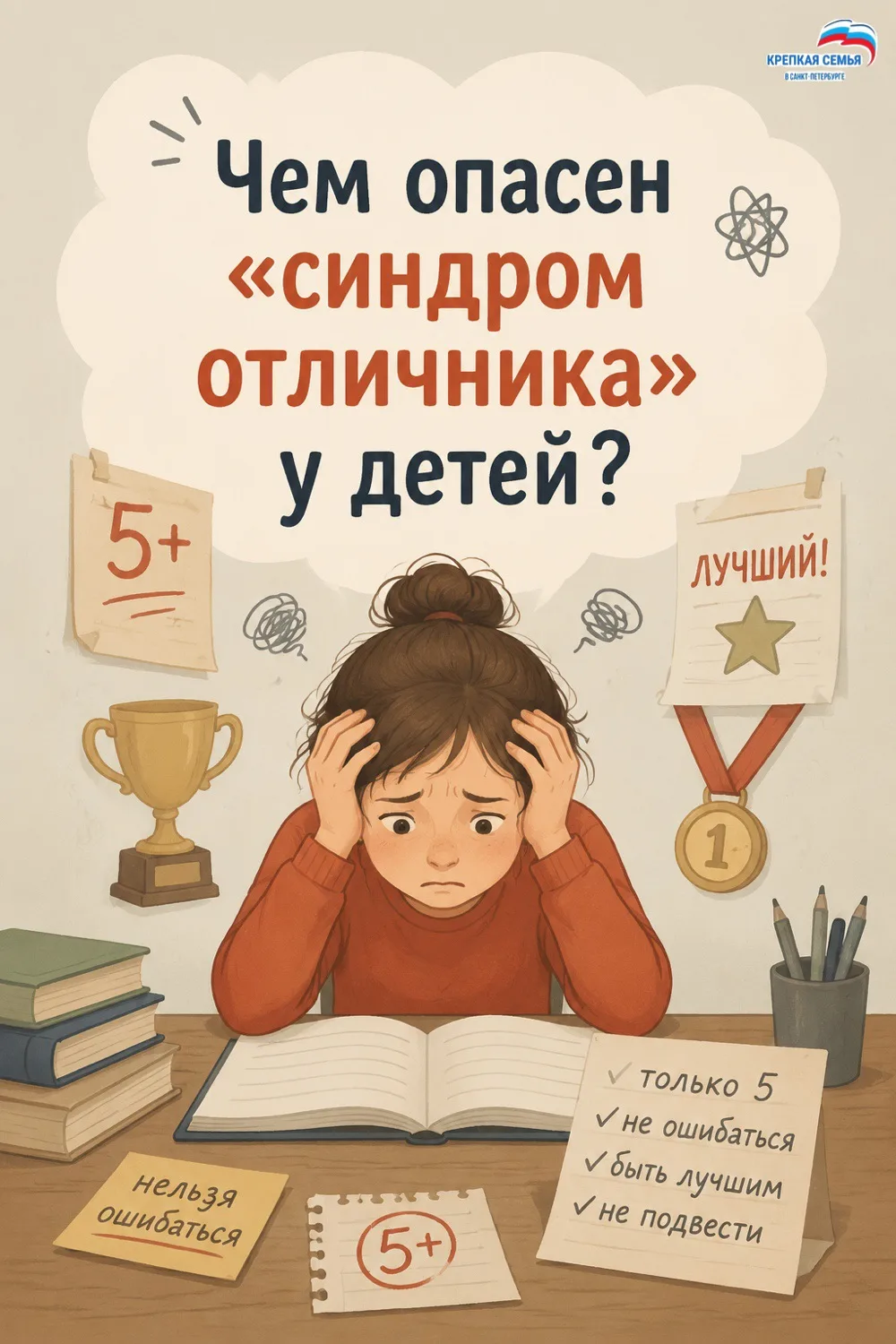 Сегодня в рубрике «Учимся вместе» расскажем, чем опасен «синдром отличника» у детей и ч...