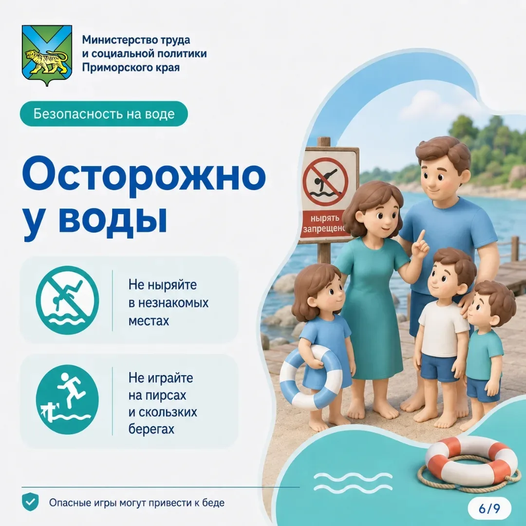 🌊 Безопасность детей у воды — ответственность взрослых