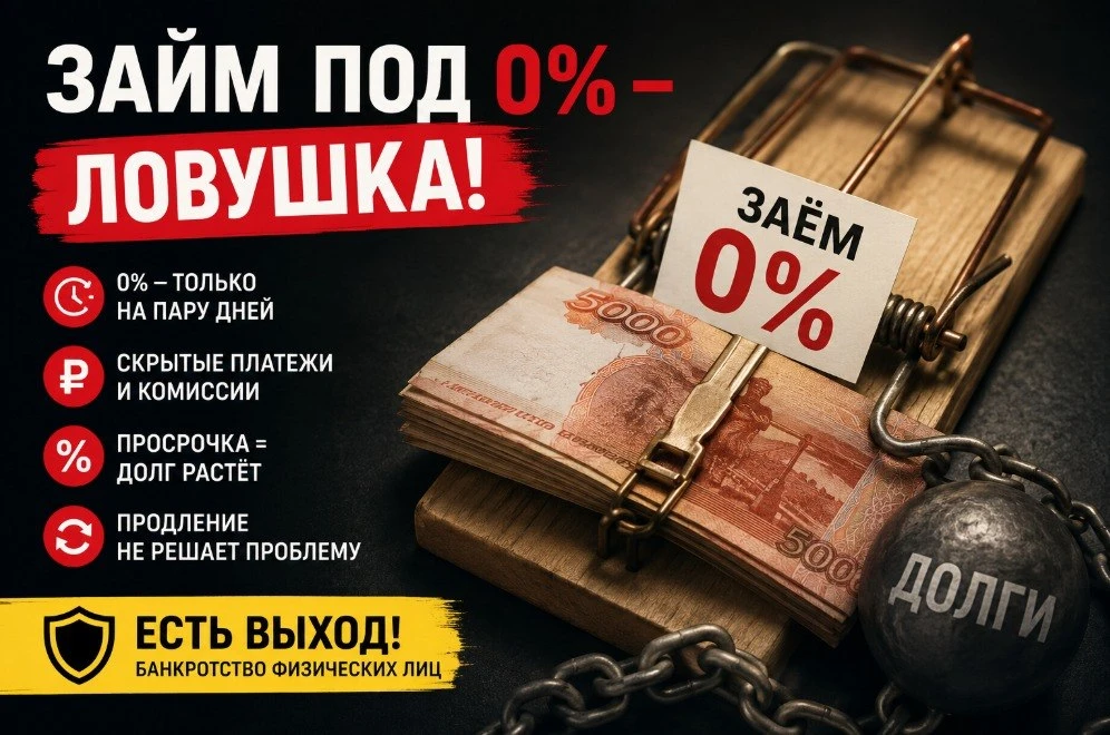 🚨 «Займ под 0%» — самая дорогая ловушка для должников