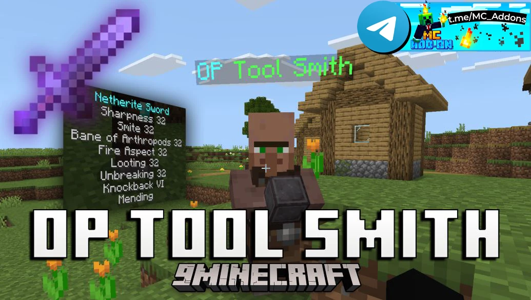 Карта OP Tool Smith (26.x, 1.21)   переносит вас в деревню выживания, подвергающуюся нападению опасн