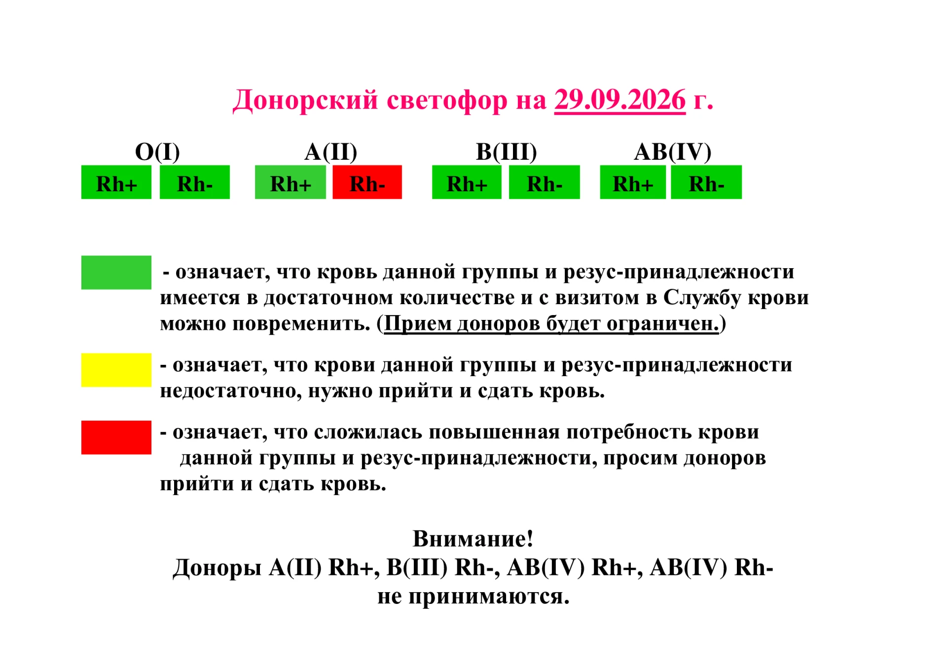 Донорский светофор