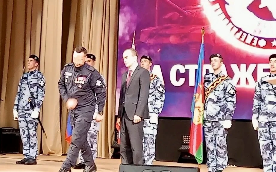 В торжественном мероприятие, приуроченном ко Дню войск национальной гвардии Российской Федерации, пр