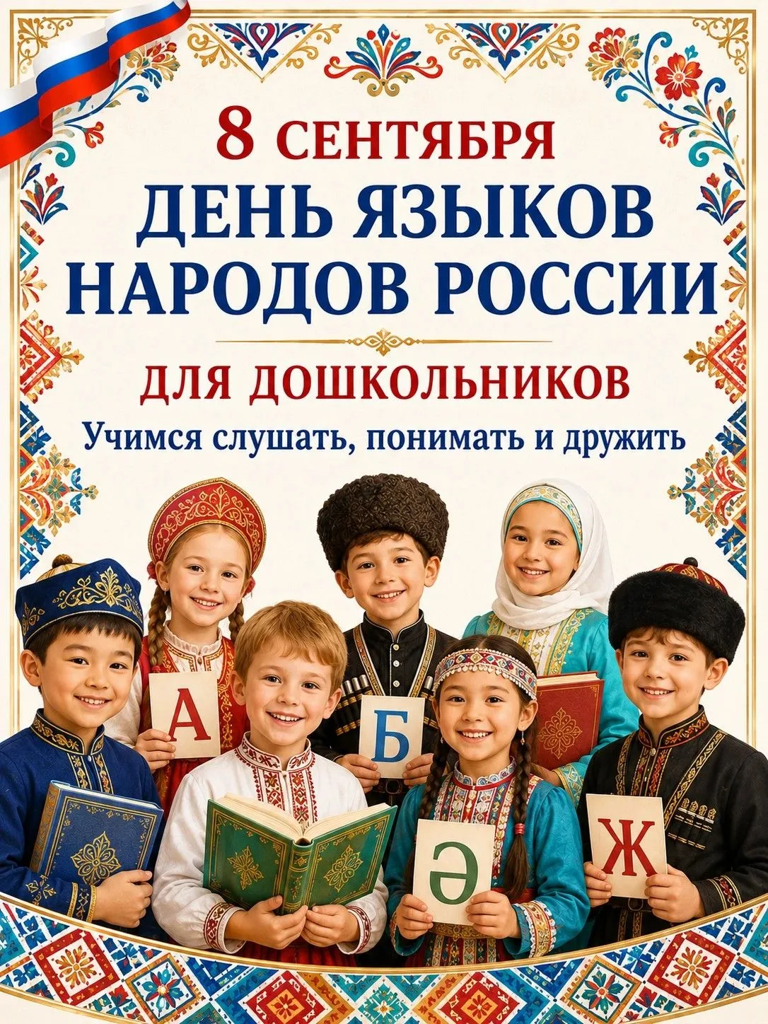 Сегодня 8 сентября мы отметили День языков народов Российской Федерации: в Детском саду...
