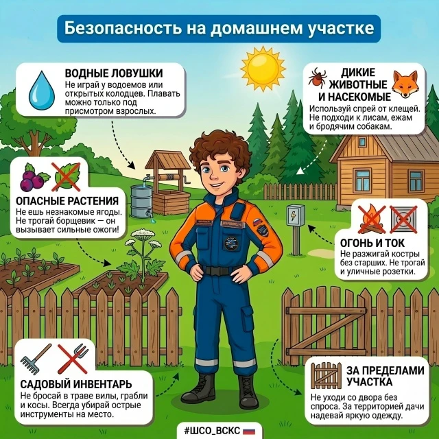 Безопасность на домашнем участке  🏡