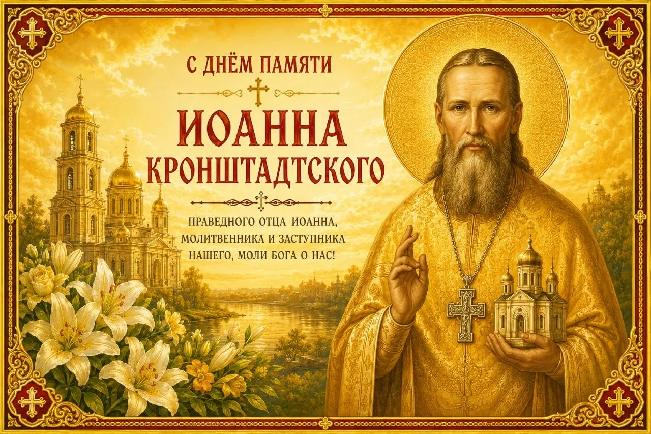 Праведный Иоа́нн Кронштадтский, пресвитер

◕✿◕ 〰️◕✿◕ 〰️◕✿◕ 〰️◕✿◕ 
☦Православные открытки и поздравле