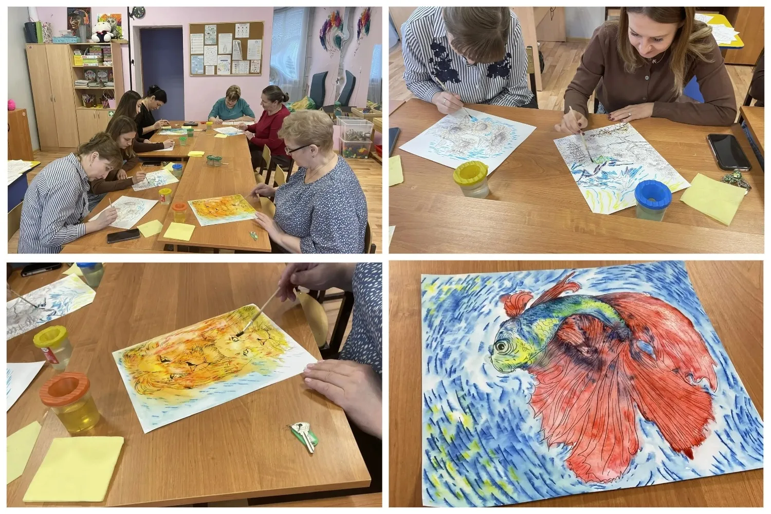 🎨 Арт‑терапия для педагогов: зарядились творчеством и позитивом! ✨  ☘ "Весенняя неделя психологии" в