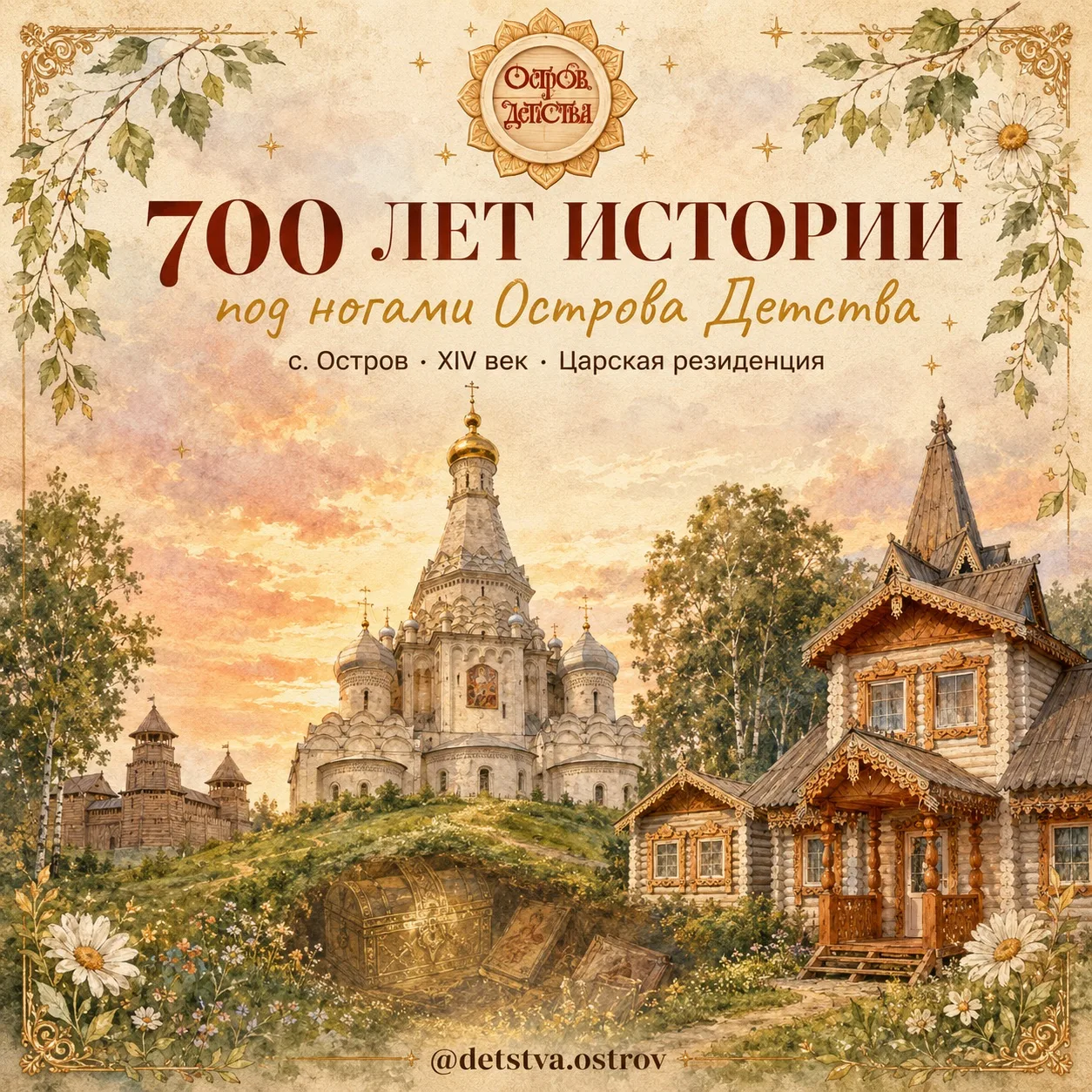 Знаете ли вы, на какой земле стоит Остров Детства? ☀️

🤍Село Остров впервые упоминается в летописях