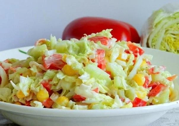КРАБОВЫЙ САЛАТ С КАПУСТОЙ