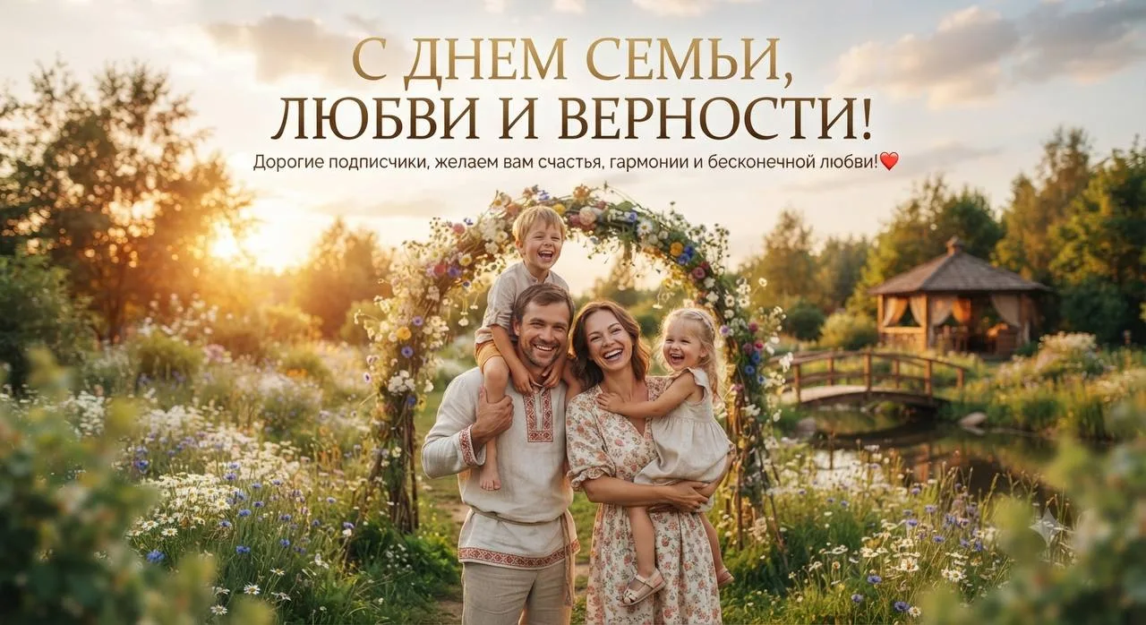С Днем семьи, любви и верности! 

Сегодня замечательный и светлый праздник — День семьи, любви и вер