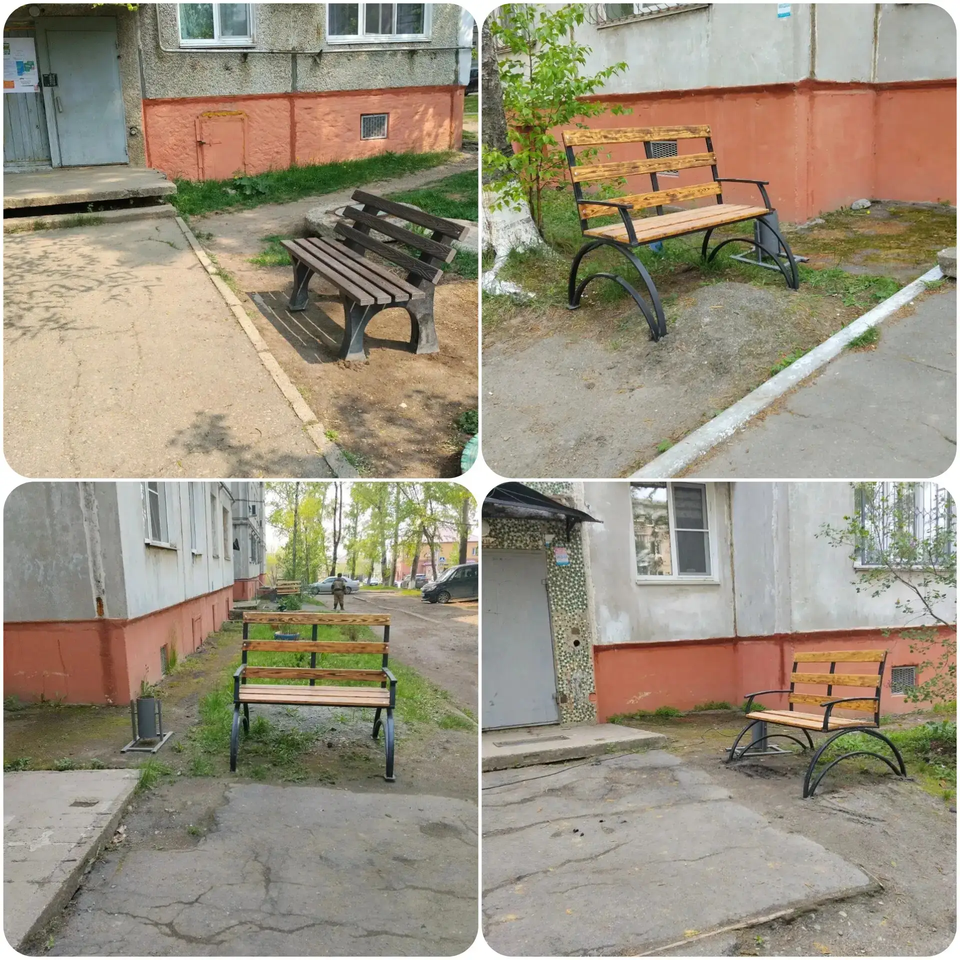Установили лавочки на Ленина, 8, возле 4 подъезда, и у всех подъездов на МКД Пионерская...