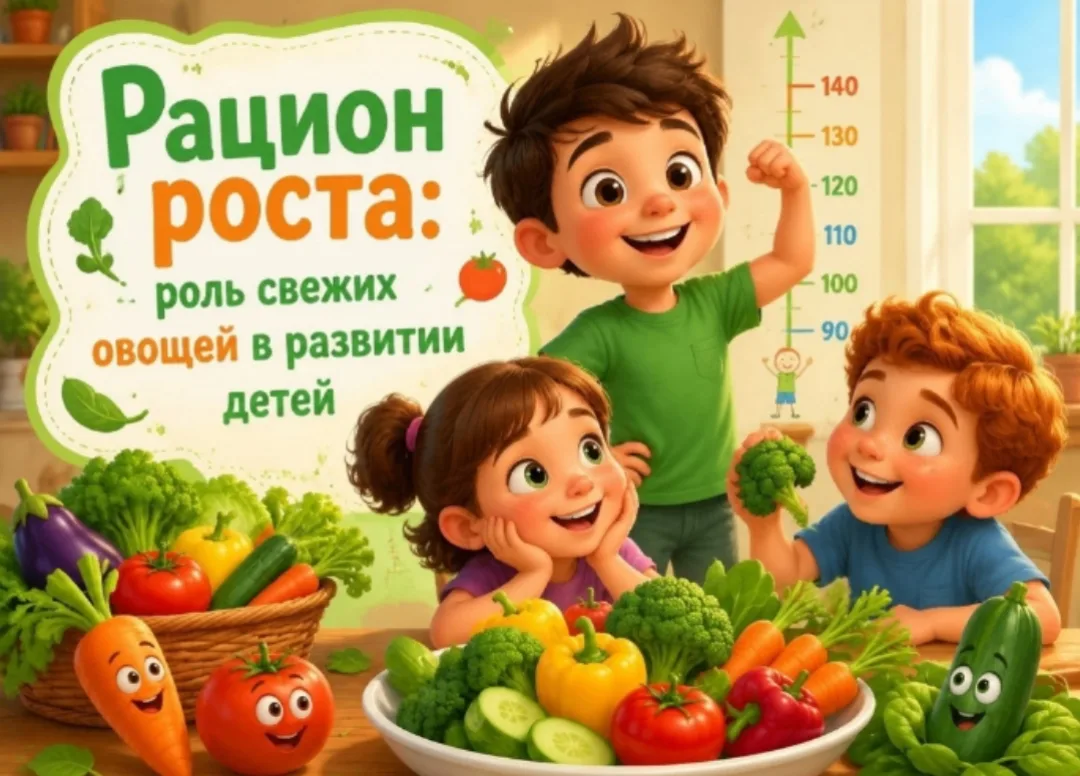 🥦🥒🍅 Свежие овощи — это не просто еда, а природный «строительный материал» для растущего организма