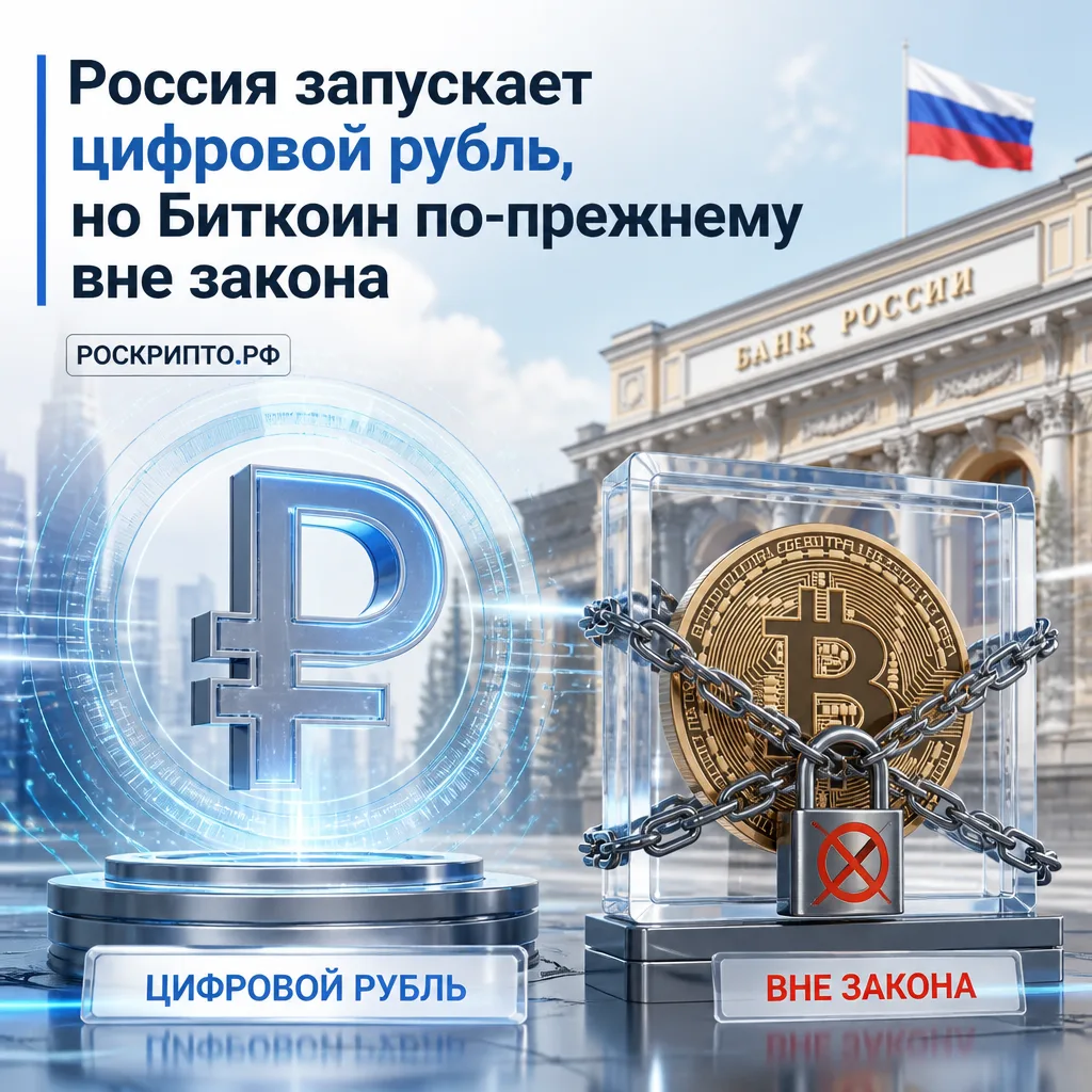 ⚖️ Россия запускает цифровой рубль, но Биткоин по-прежнему вне закона
