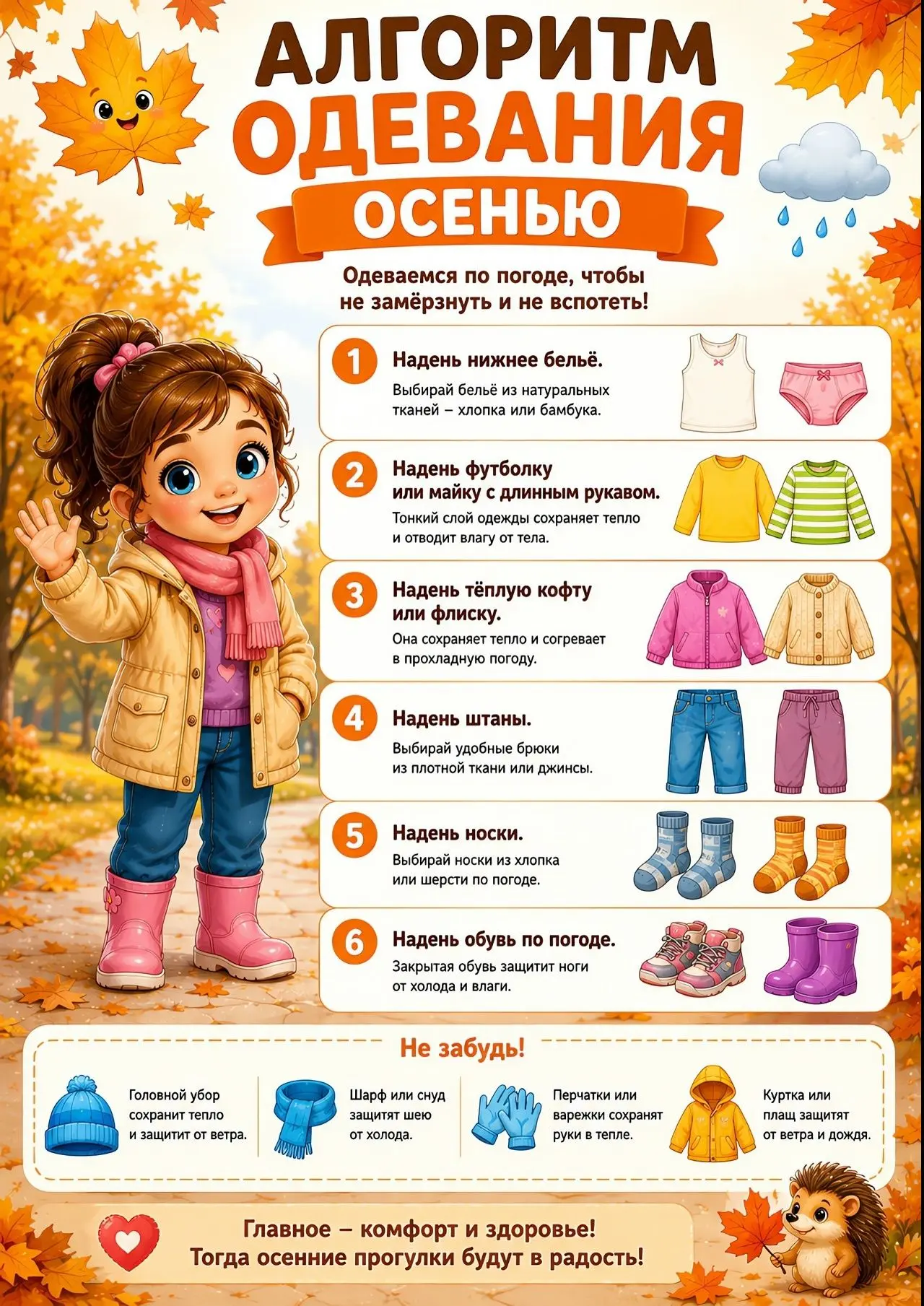 Алгоритм одевания в разное время года. Источник Иллюстрации/Нейро\