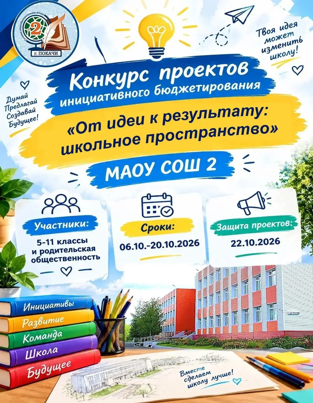 Объявляется конкурс проектов инициативного бюджетирования «От идеи к результату: школьн...