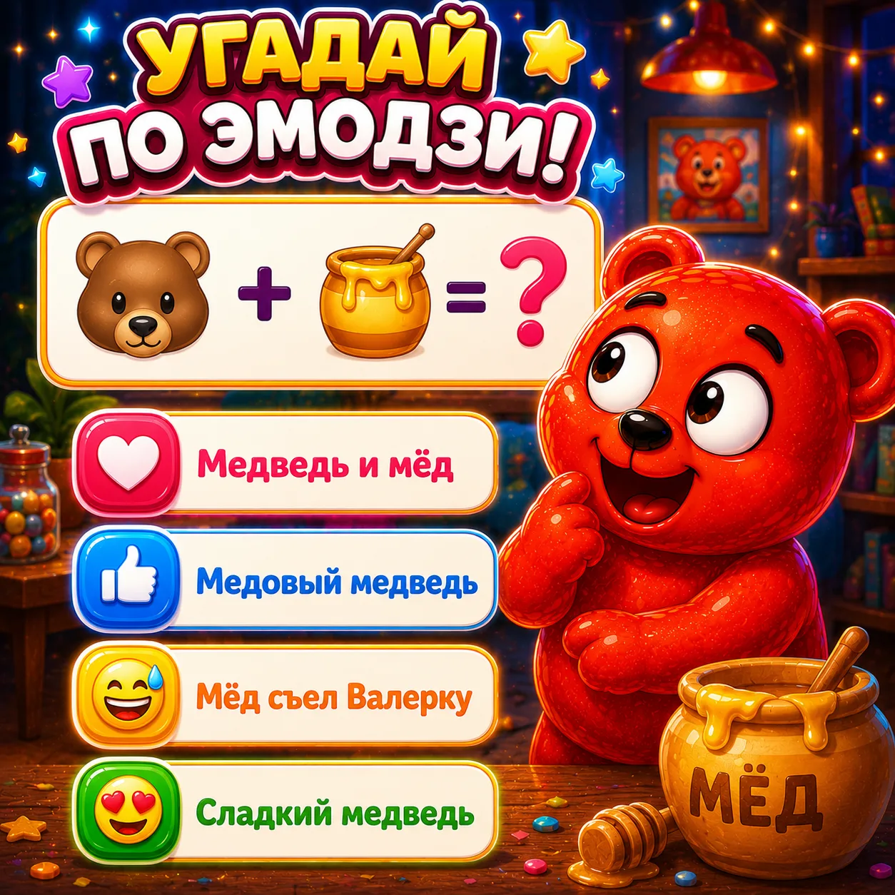 🧩🐻 УГАДАЙ ПО ЭМОДЗИ