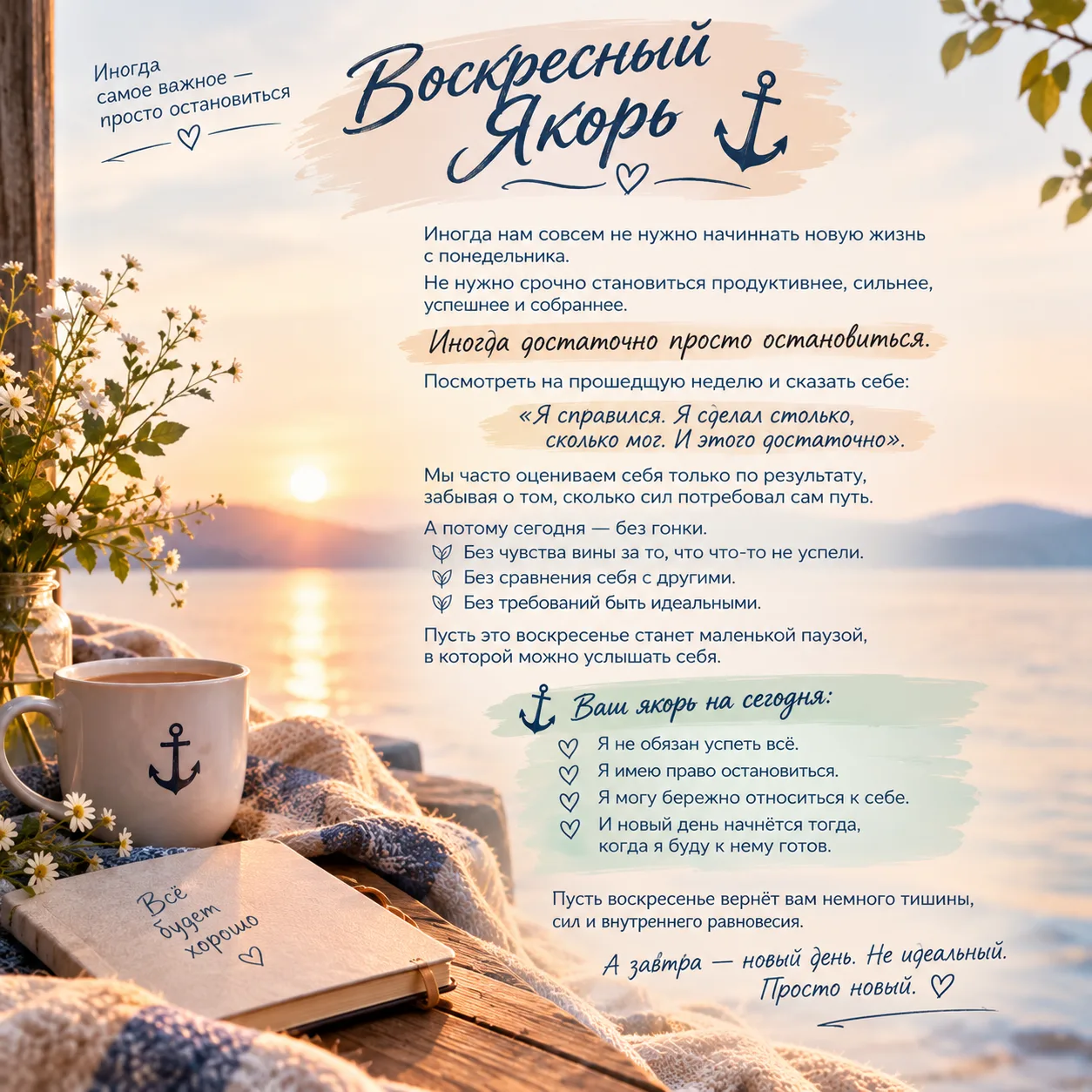 ⚓ ВОСКРЕСНЫЙ ЯКОРЬ