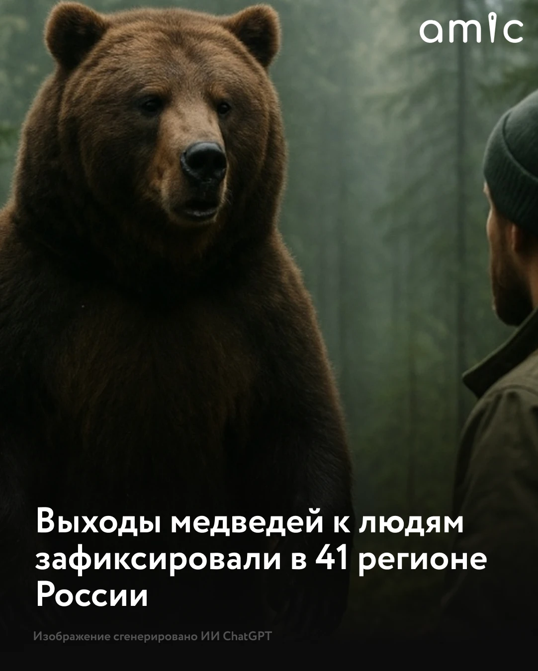 С начала 2026 года случаи выхода медведей к населенным пунктам и появления хищников на ...