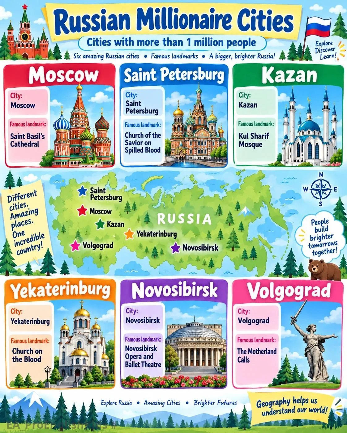 Рабочие листы по теме “Russian Millionaire Cities” ✨