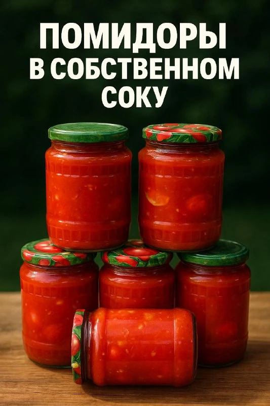 ПОМИДОРЫ В СОБСТВЕННОМ СОКУ