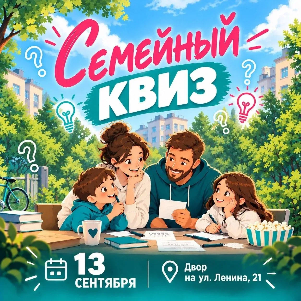 Семейный квиз во дворе