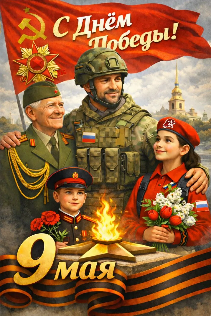 С днем Великой Победы! 🎗️ Мы за мир и спокойствие в нашей стране🇷🇺. Мы чтим и помним...