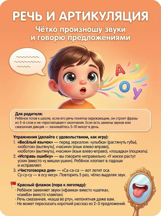 ✅Карточки о готовности ребёнка к обучению в школе📚
