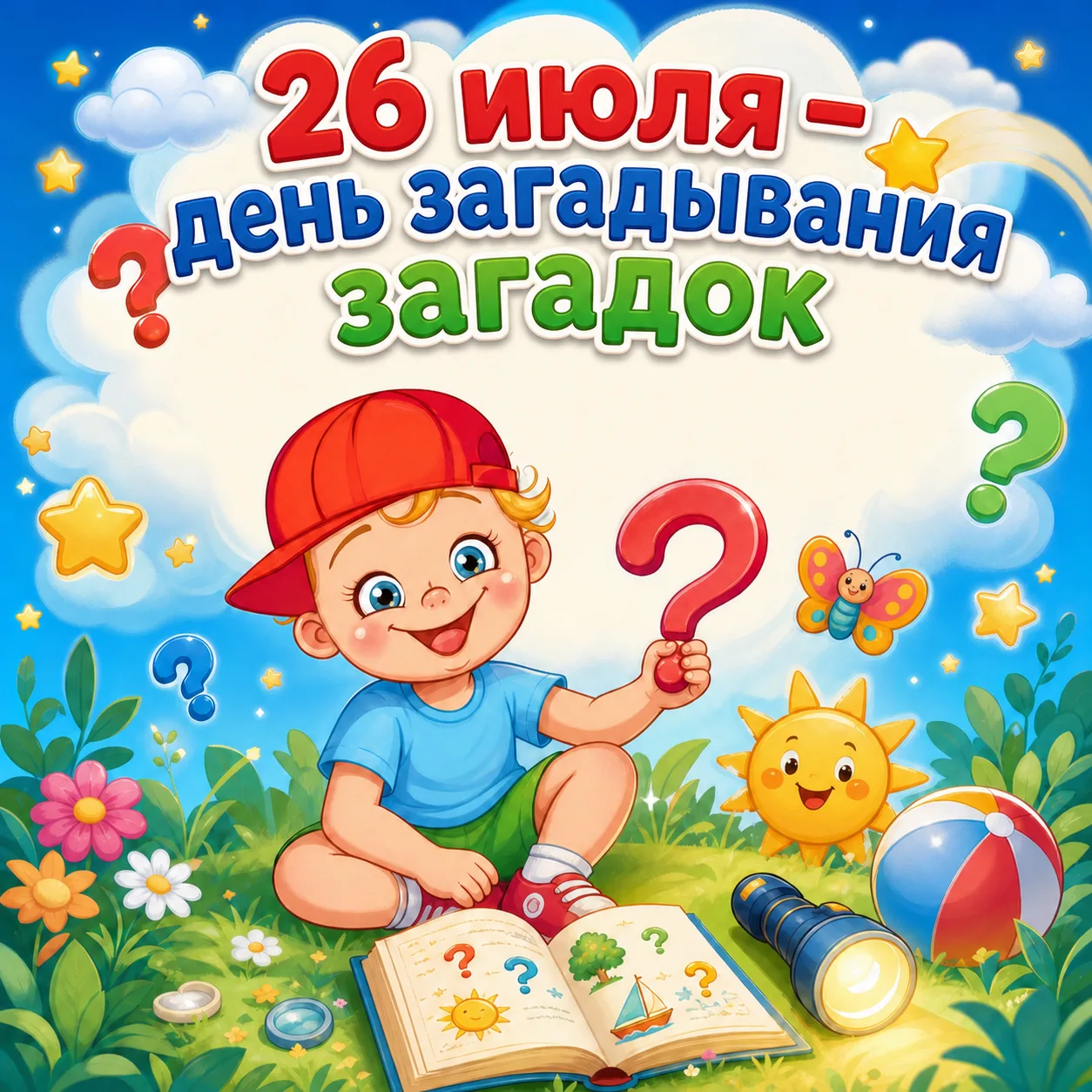 Друзья, 26 июля отмечается День загадывания загадок! И мы не могли пройти мимо такого замечательного