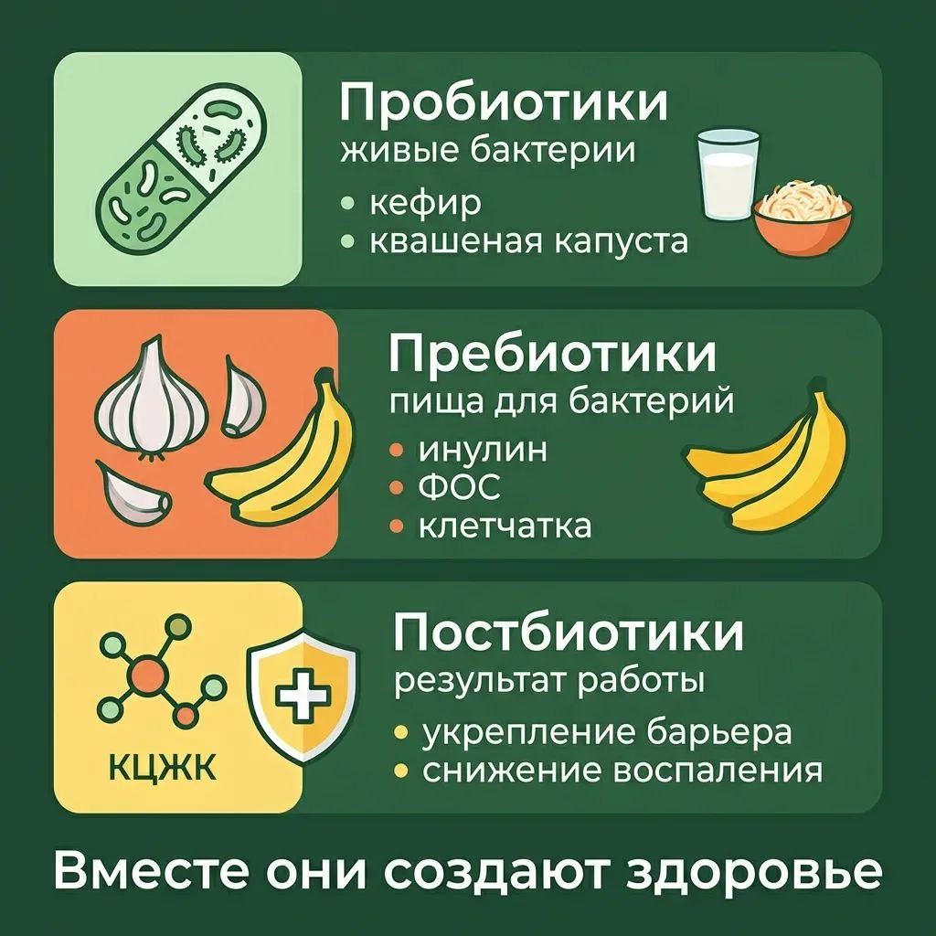 ПРЕ- и ПОСТБИОТИКИ: как кормить и защищать свой микробиом

Вы уже знаете, что пробиотики — это живые