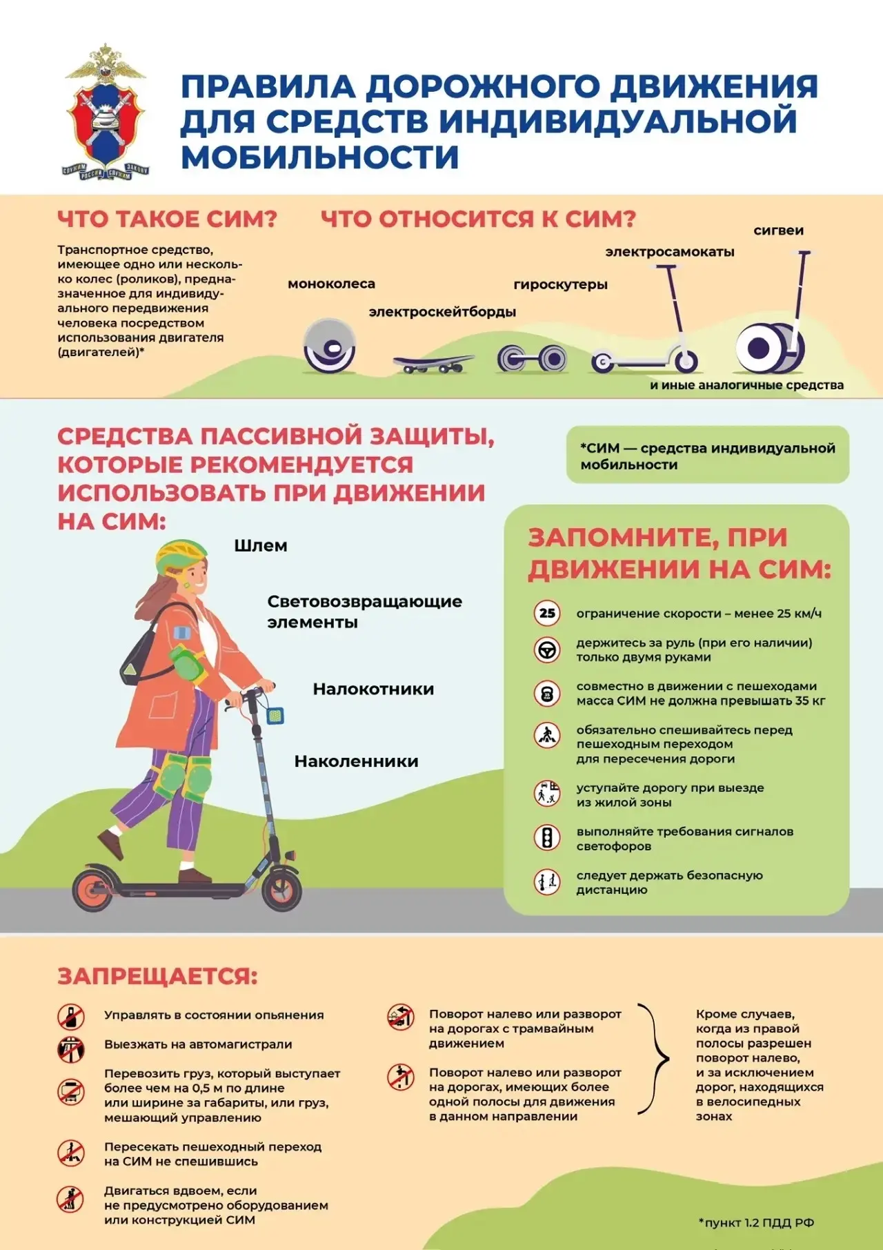 🚔Госавтоинспекция напоминает Правила безопасного использования средств индивидуальной ...