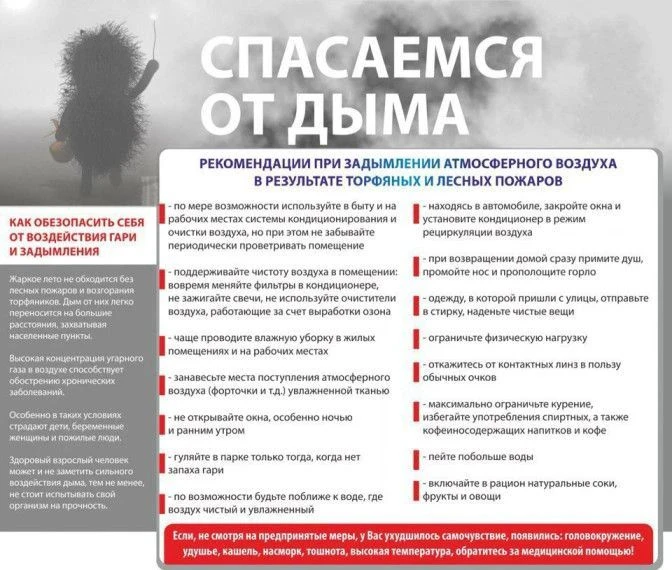 🌫 Дым от пожаров: как защитить себя и близких? Памятка