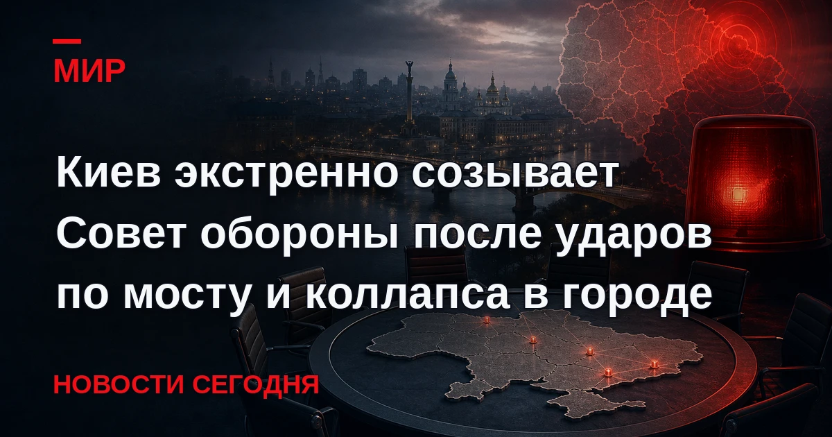 В Киеве в экстренном порядке созывают Совет обороны на фоне ночных ударов ВС РФ по Южно...