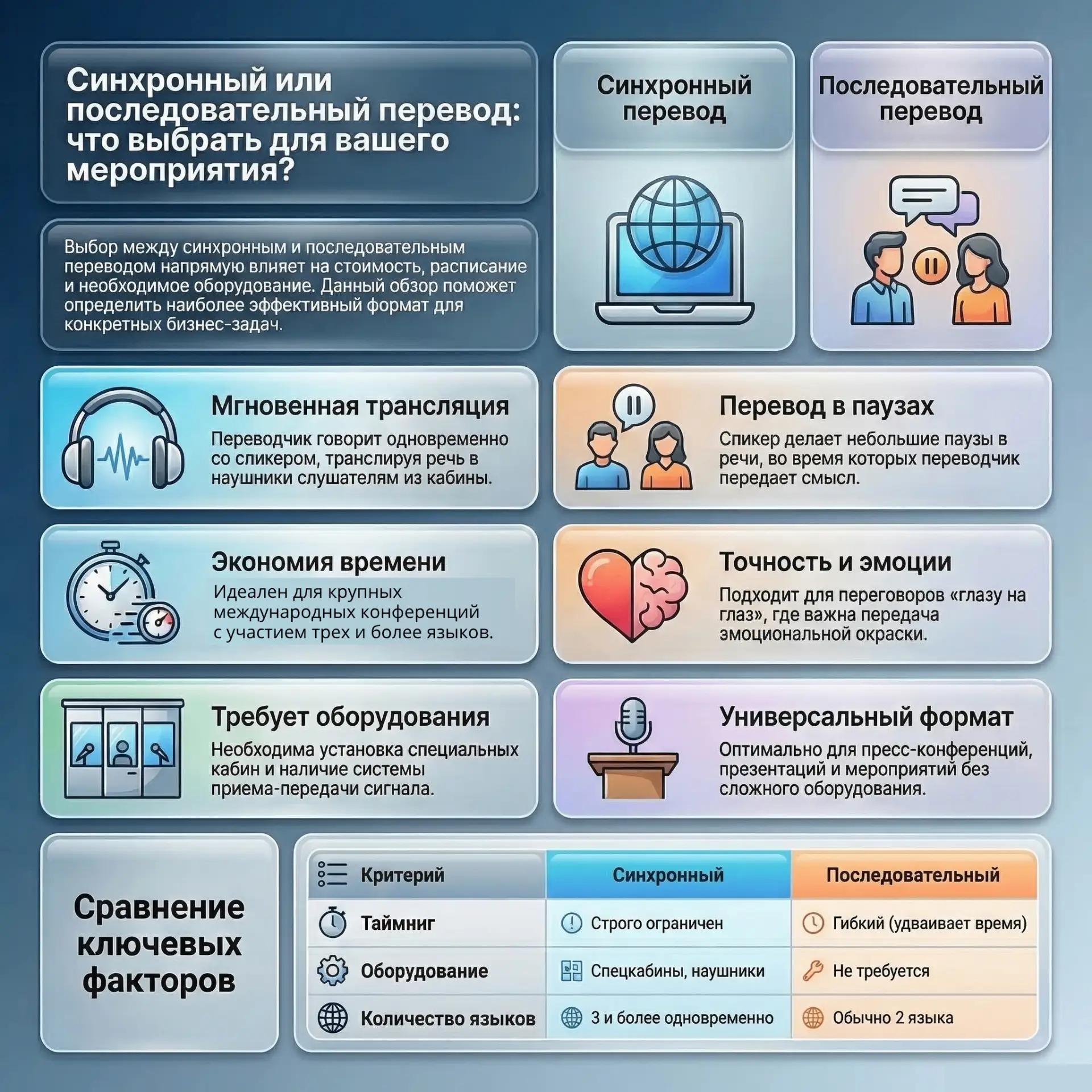 Синхронный или последовательный перевод: что выбрать?