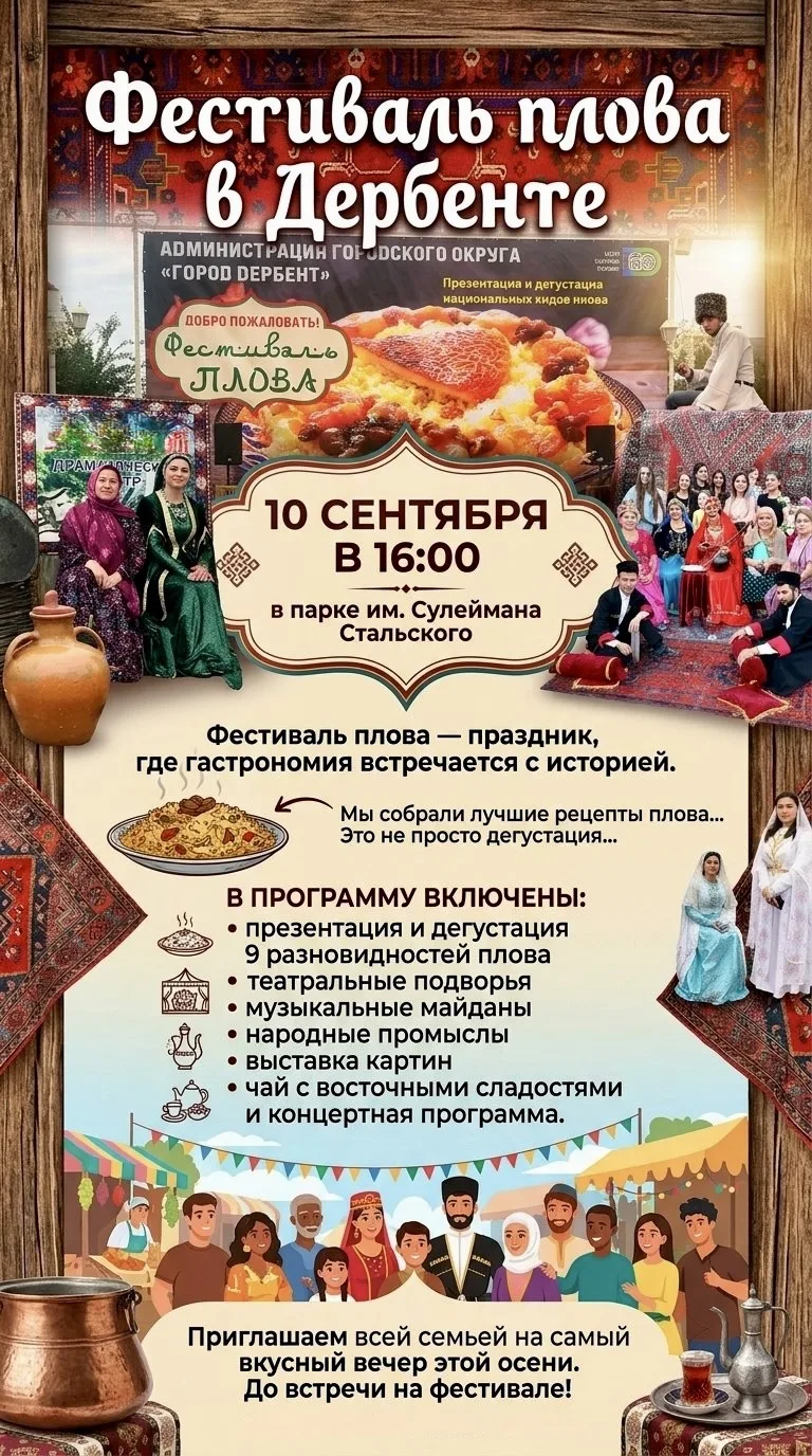 Дорогие жители и гости Дербента!