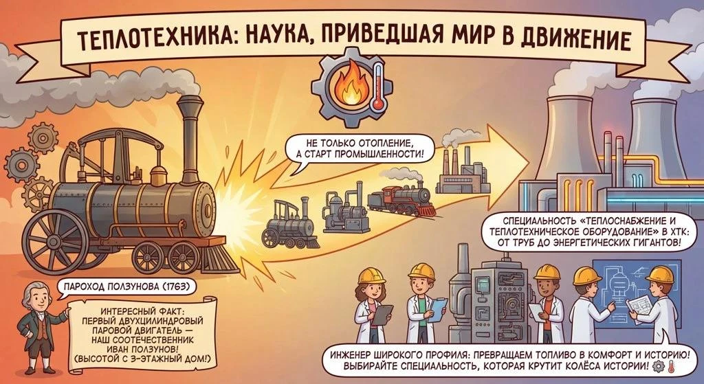 Теплотехника — наука, которая привела мир в движение

Многие связывают теплотехнику только с отоплен