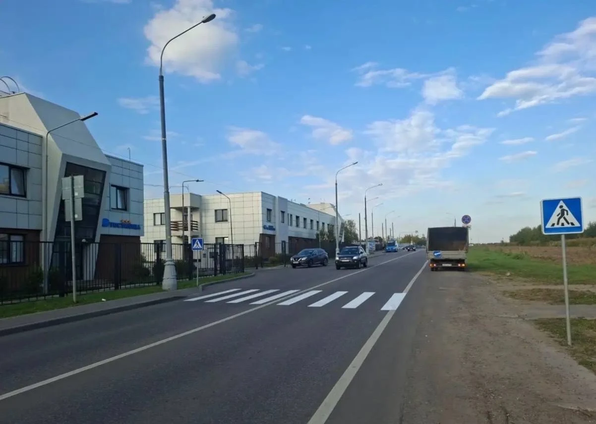 Пешеходный переход обустроили на улице Троицкая.