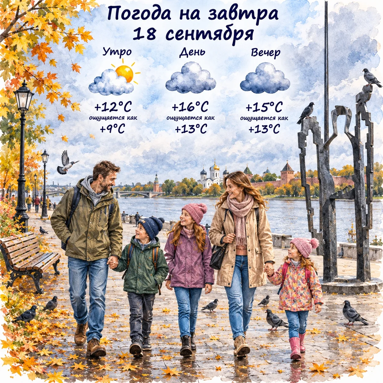 🌿 Как одеть ребёнка завтра, 18 сентября?