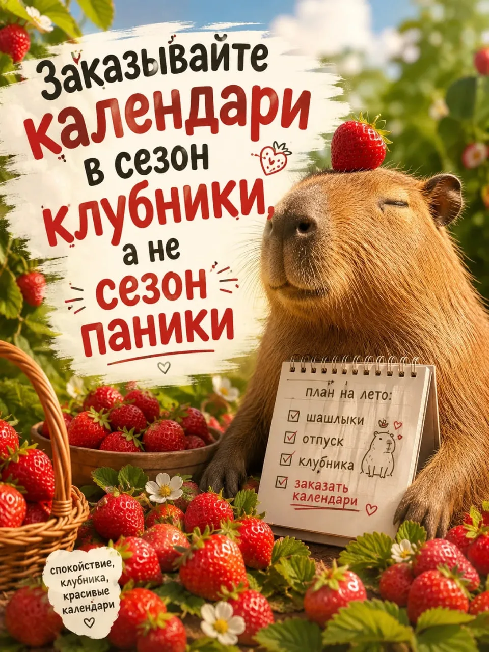 Да-да, пора 🍓
Сейчас самое время заказать календари без сезонной спешки, по самым приятным ценам! 
