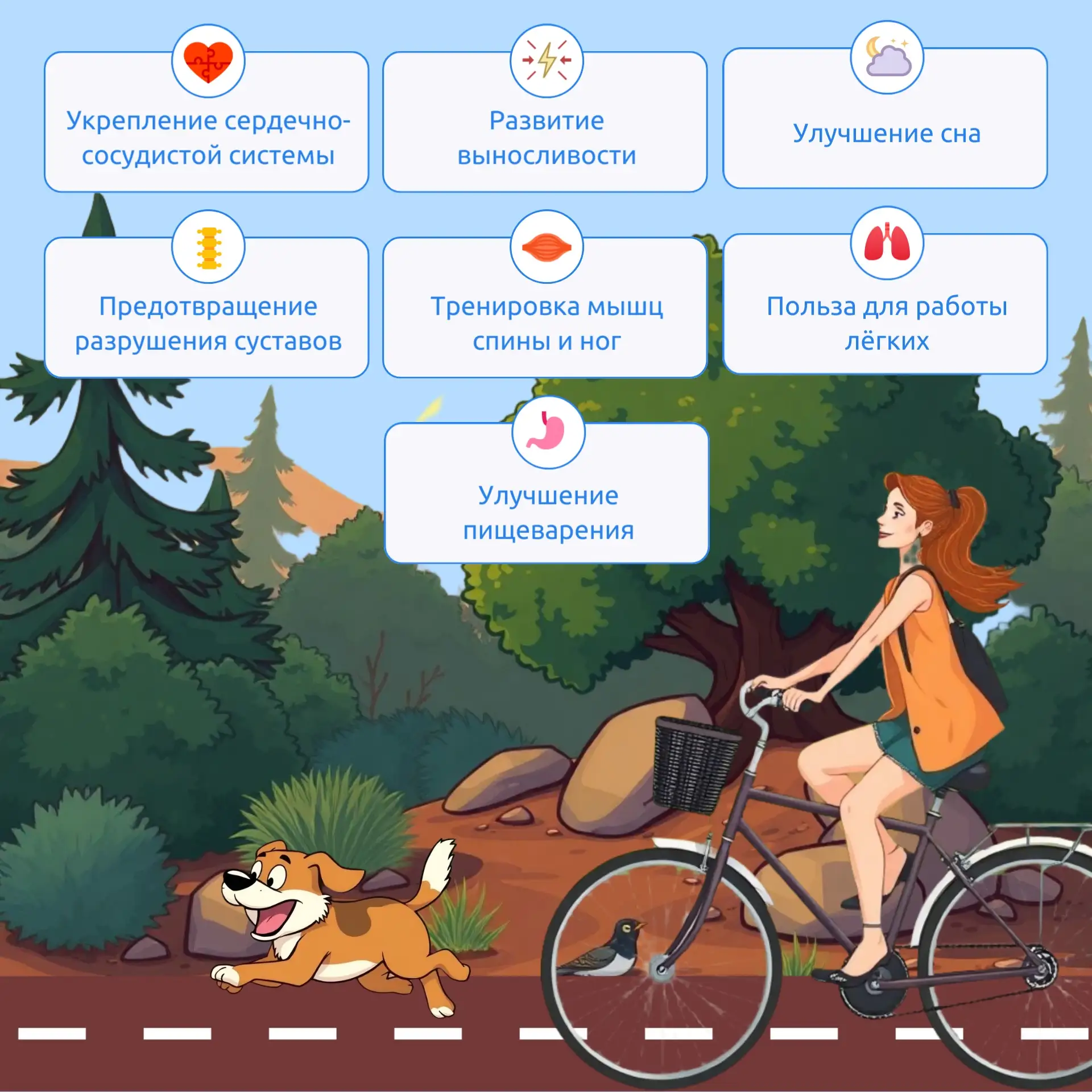 🚴‍♂️ Езда на велосипеде — отличный способ позаботиться о своём здоровье

Велосипед считается одним 